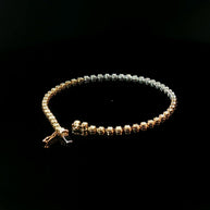 18k Tri-Colour Gold 3 Carat Face Natural Diamond Tennis Bracelet - 7