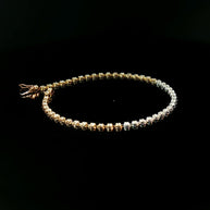 18k Tri-Colour Gold 3 Carat Face Natural Diamond Tennis Bracelet - 7