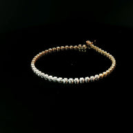 18k Tri-Colour Gold 3 Carat Face Natural Diamond Tennis Bracelet - 7