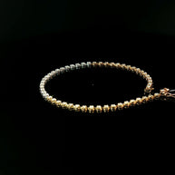 18k Tri-Colour Gold 3 Carat Face Natural Diamond Tennis Bracelet - 7