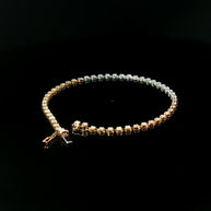 18k Tri-Colour Gold 3 Carat Face Natural Diamond Tennis Bracelet - 7