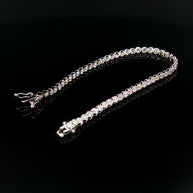 18k White Gold Diamond Tennis Bracelet – 2.00ct Natural Round Brilliant Diamonds, 17.5cm with Triple Secure Clasp
