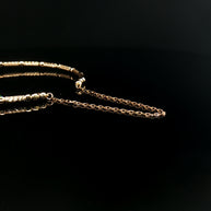 18k Yellow Gold Diamond Bangle – 0.30ct Natural Round Diamonds, Adjustable 16–20