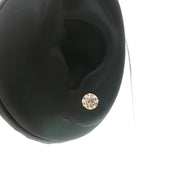 18k Yellow Gold Diamond Stud Earrings – 1.00ct Natural Round Brilliant Diamonds, 2ct Face Look