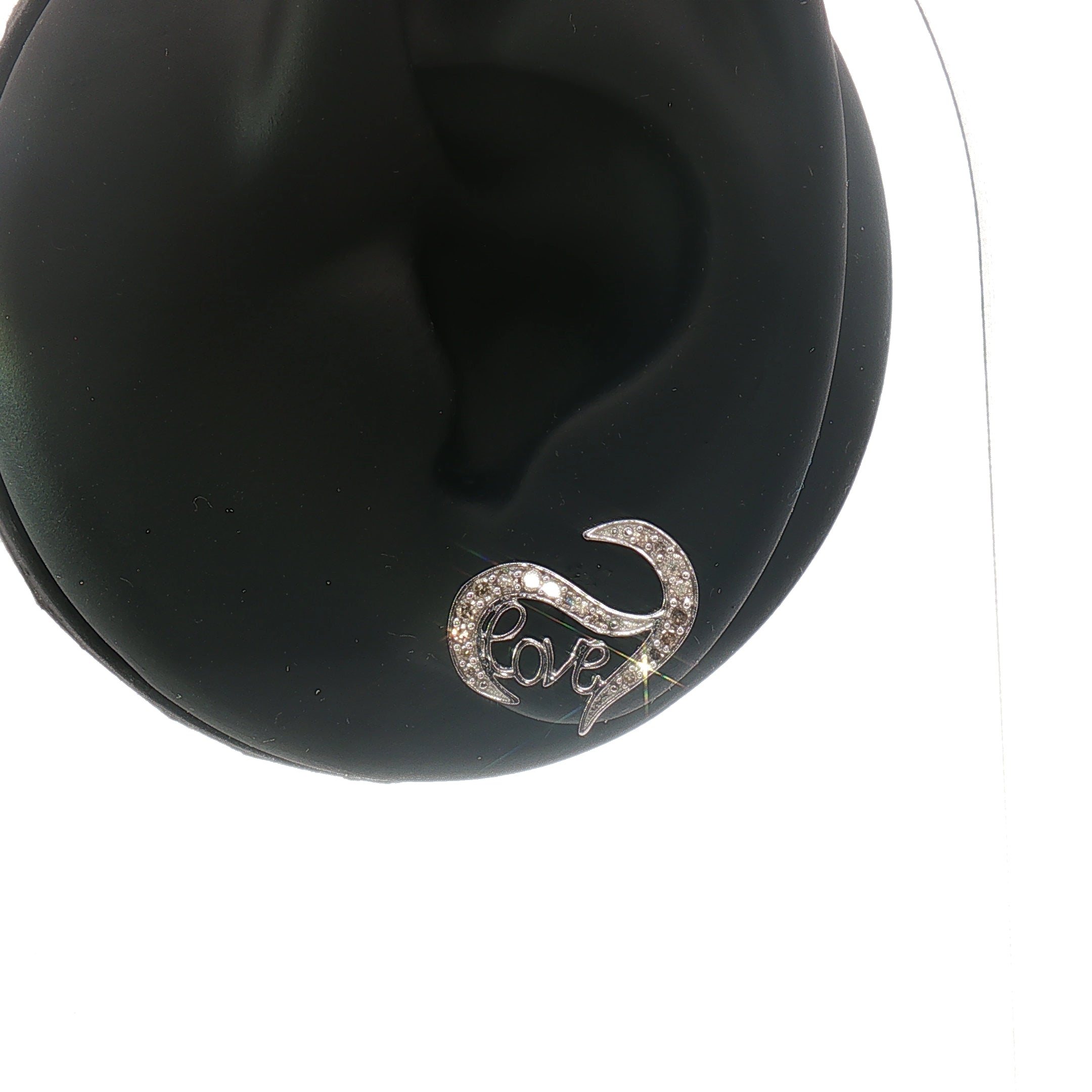 18k White Gold ‘Love’ Diamond Stud Earrings – 0.30ct Natural Round Brilliant Diamonds