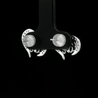 18k White Gold ‘Love’ Diamond Stud Earrings – 0.30ct Natural Round Brilliant Diamonds