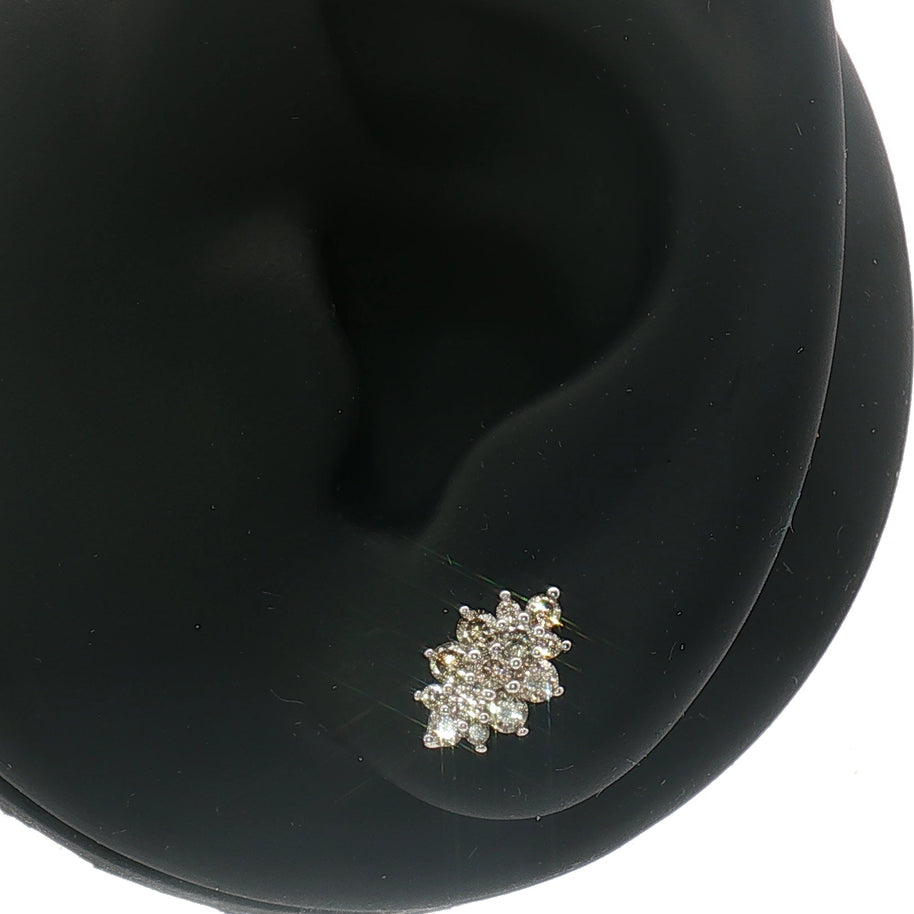 18k White Gold Marquise Stud Earrings with 0.50tcw Natural Diamonds