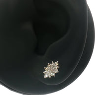 18k White Gold Marquise Stud Earrings with 0.50tcw Natural Diamonds