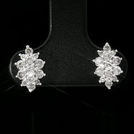 18k White Gold Marquise Stud Earrings with 0.50tcw Natural Diamonds