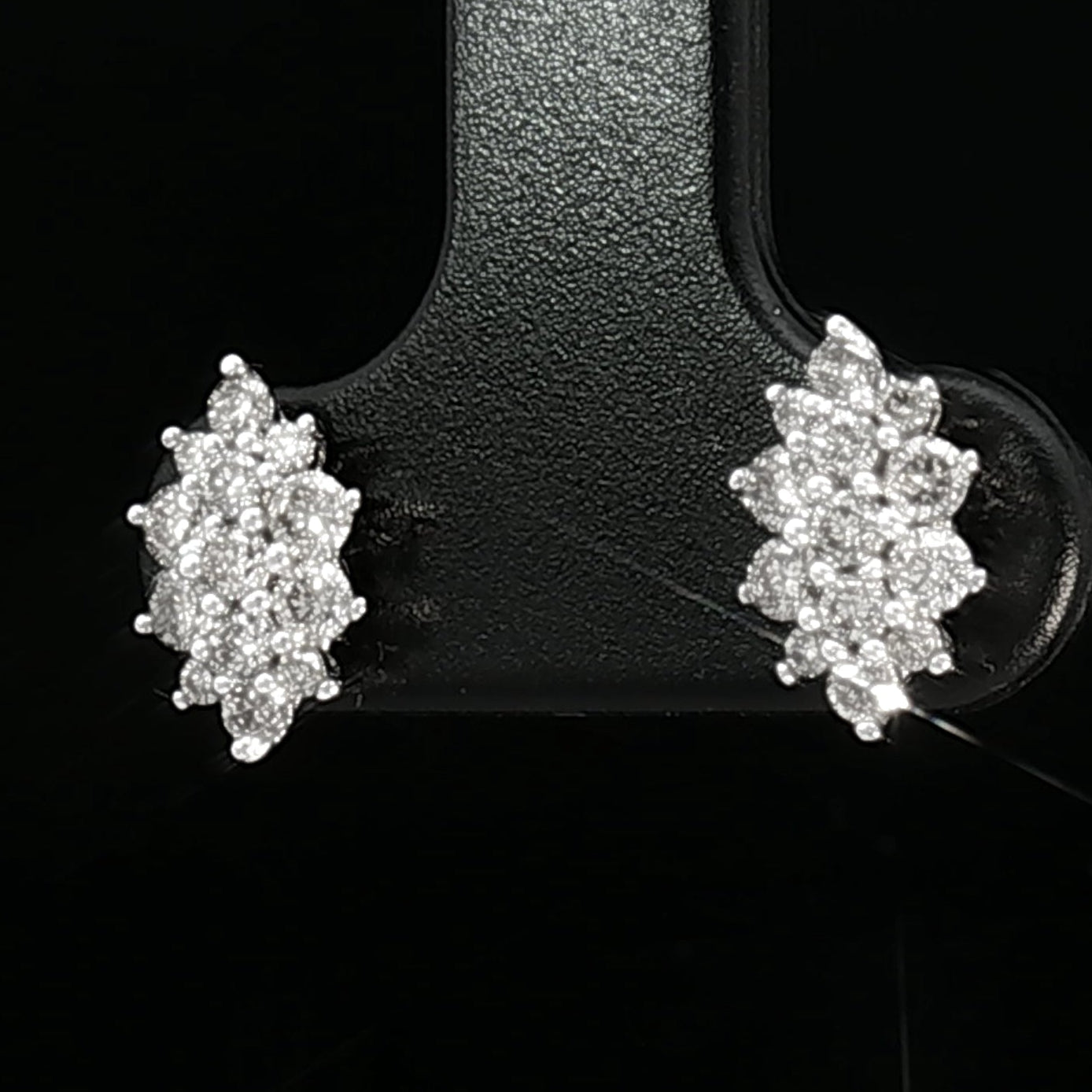 18k White Gold Marquise Stud Earrings with 0.50tcw Natural Diamonds