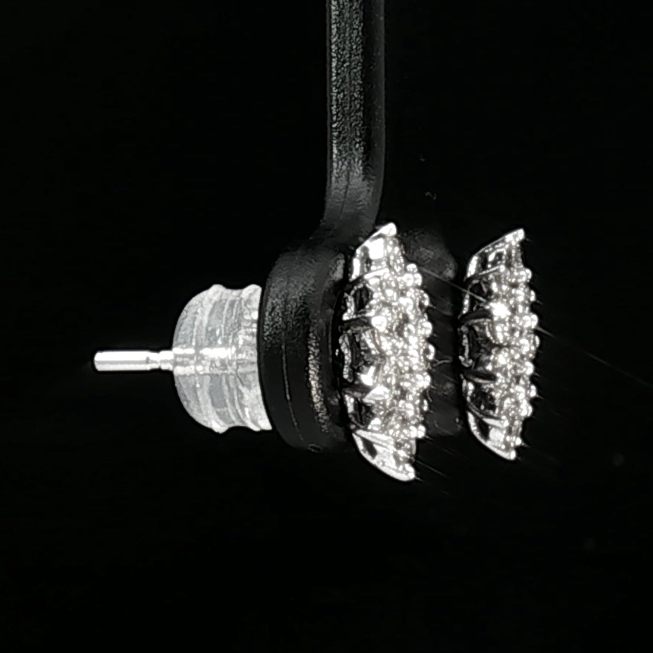 18k White Gold Marquise Stud Earrings with 0.50tcw Natural Diamonds