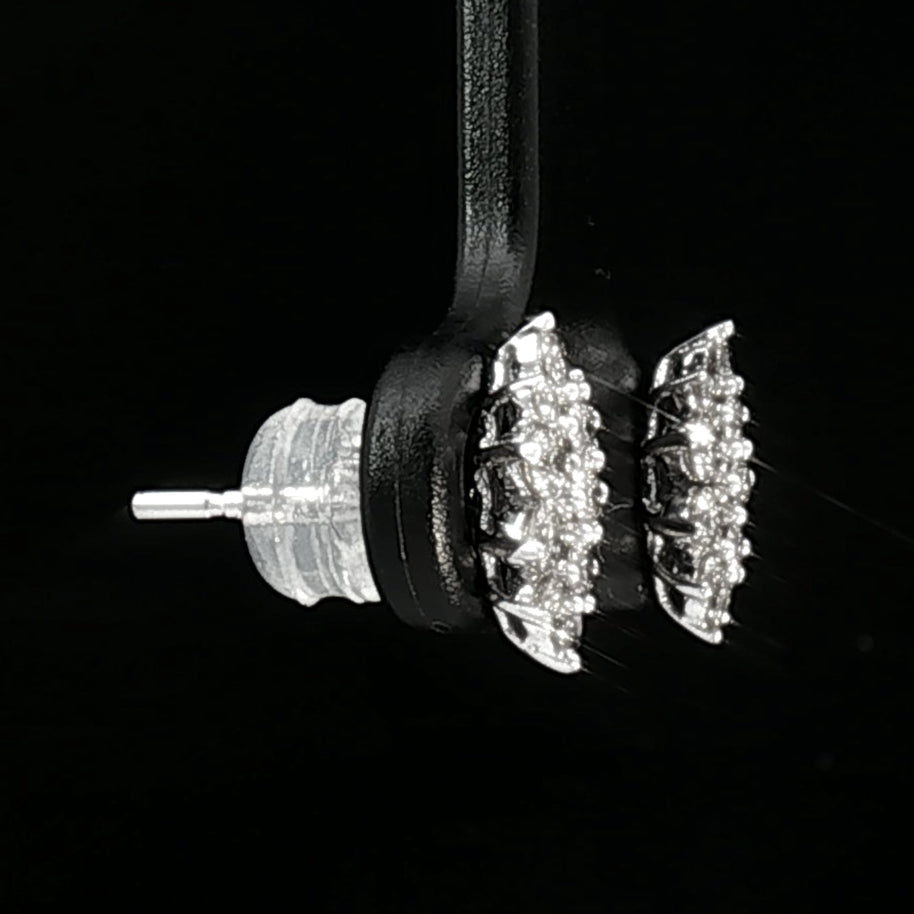 18k White Gold Marquise Stud Earrings with 0.50tcw Natural Diamonds