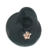 18k Rose Gold Flower Stud Earrings – 0.26ct Natural Round Brilliant Diamond Cluster