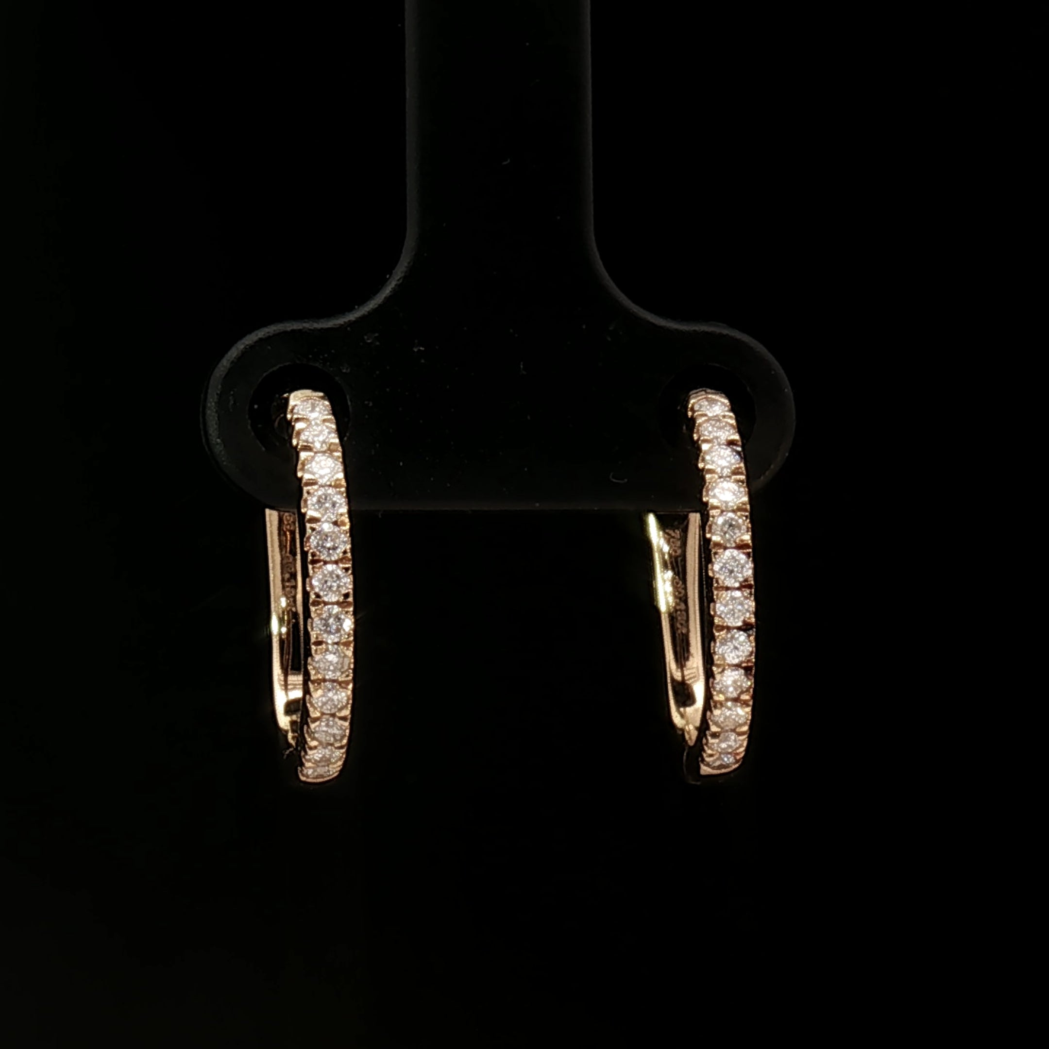18k Yellow Gold Diamond Hoop Earrings – 0.26ct Natural Round Brilliant Diamonds (VS–SI, D–F Colour)