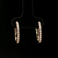 18k Yellow Gold Diamond Hoop Earrings – 0.26ct Natural Round Brilliant Diamonds (VS–SI, D–F Colour)