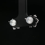 18k White Gold Snowflake Diamond Stud Earrings – 0.50ct Natural Round & Baguette Diamonds