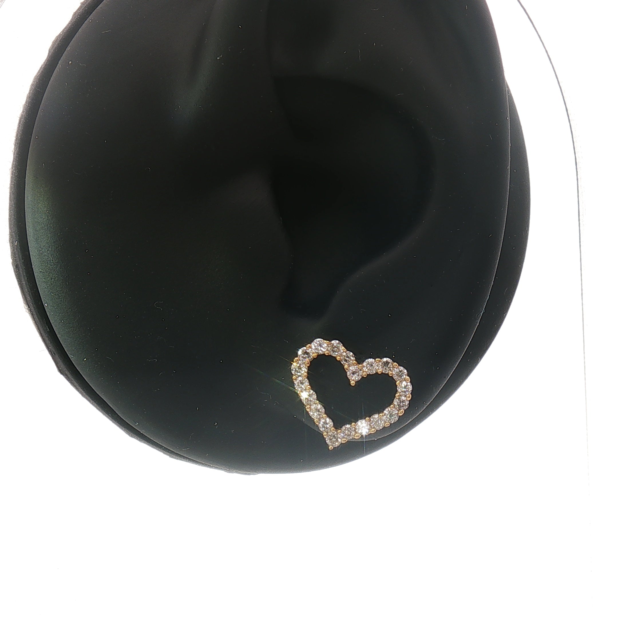 18k Yellow Gold Open Heart Stud Earrings – 0.70ct Natural Round Brilliant Diamonds