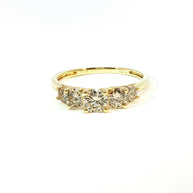 18k Yellow Gold 5-Stone Diamond Ring – 1.00ct Natural Round Brilliant Multi-Stone Band