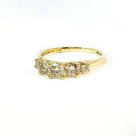 18k Yellow Gold 5-Stone Diamond Ring – 1.00ct Natural Round Brilliant Multi-Stone Band