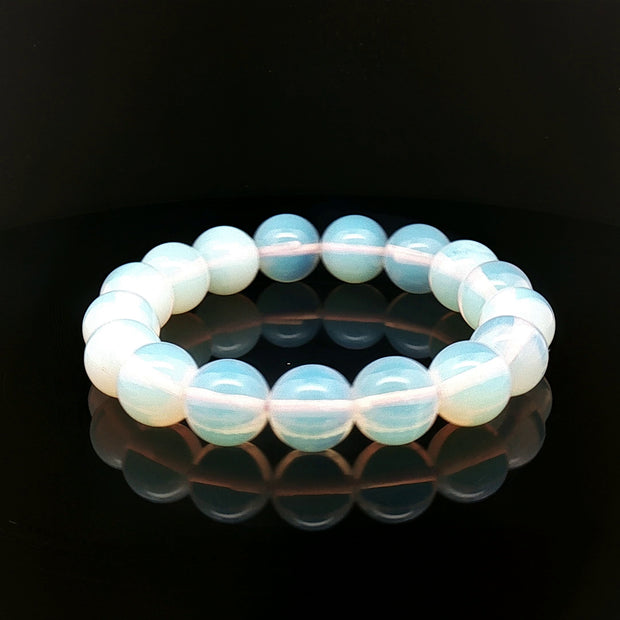 Natural Opal Beaded Bracelet – 60tcw, 12mm Round Opals