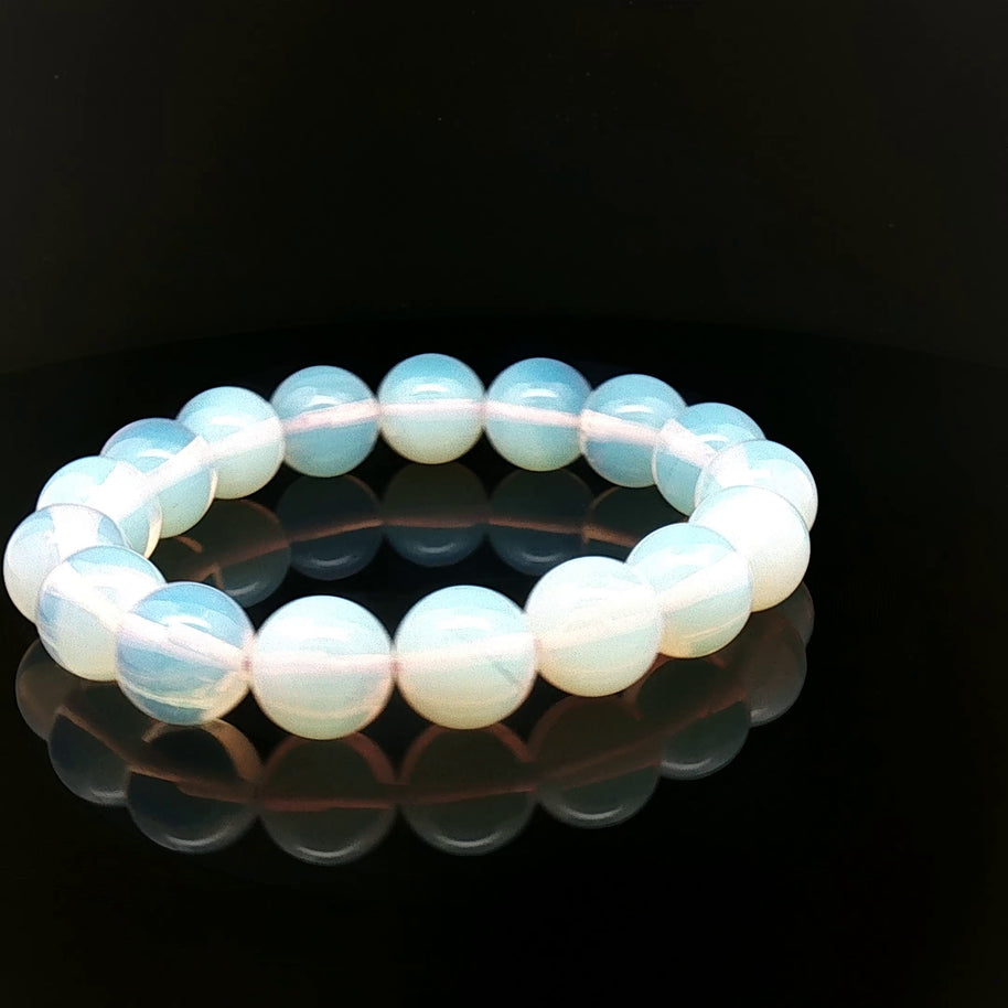 Natural Opal Beaded Bracelet – 60tcw, 12mm Round Opals