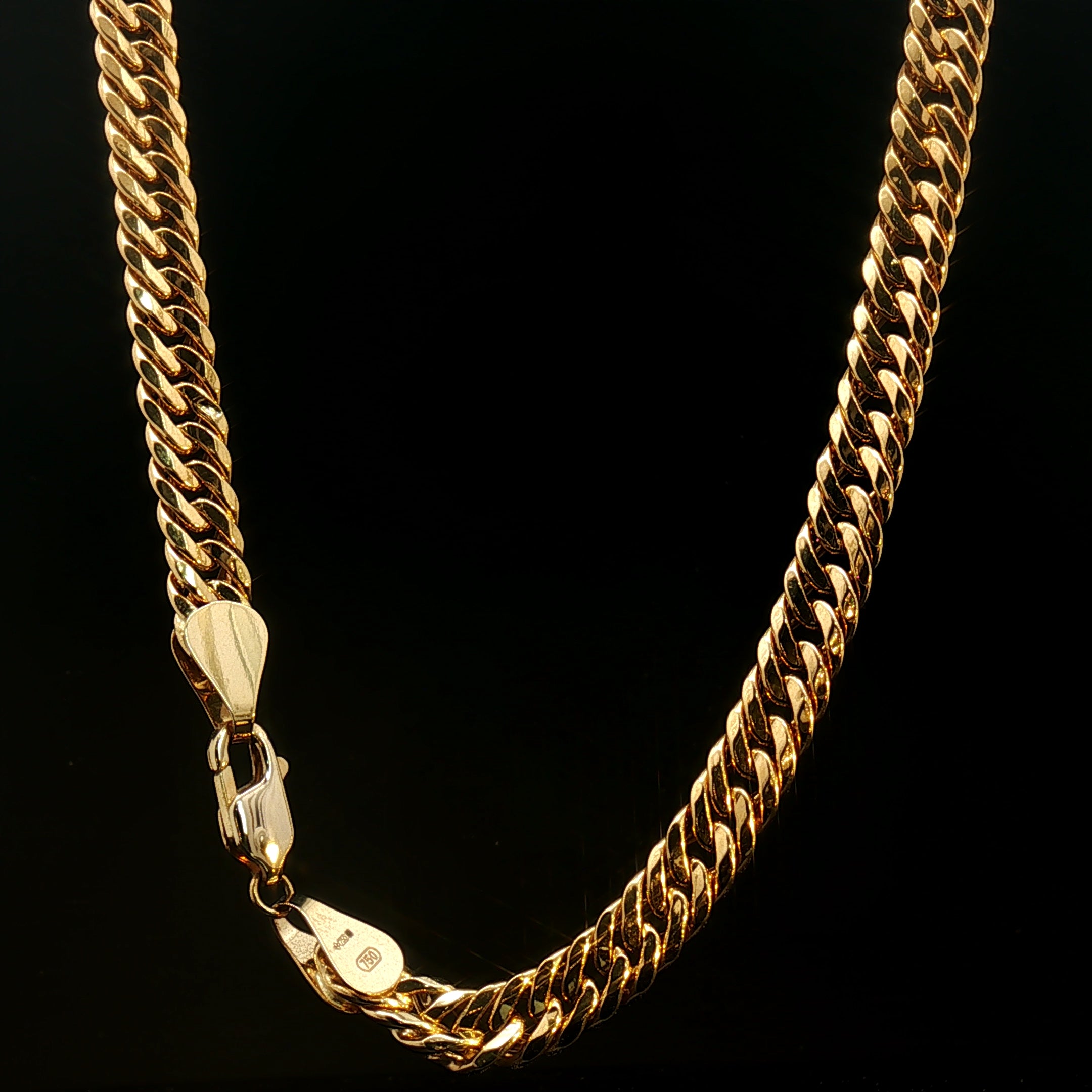 18k Yellow Gold Cuban Chain Necklace – 20 Inches