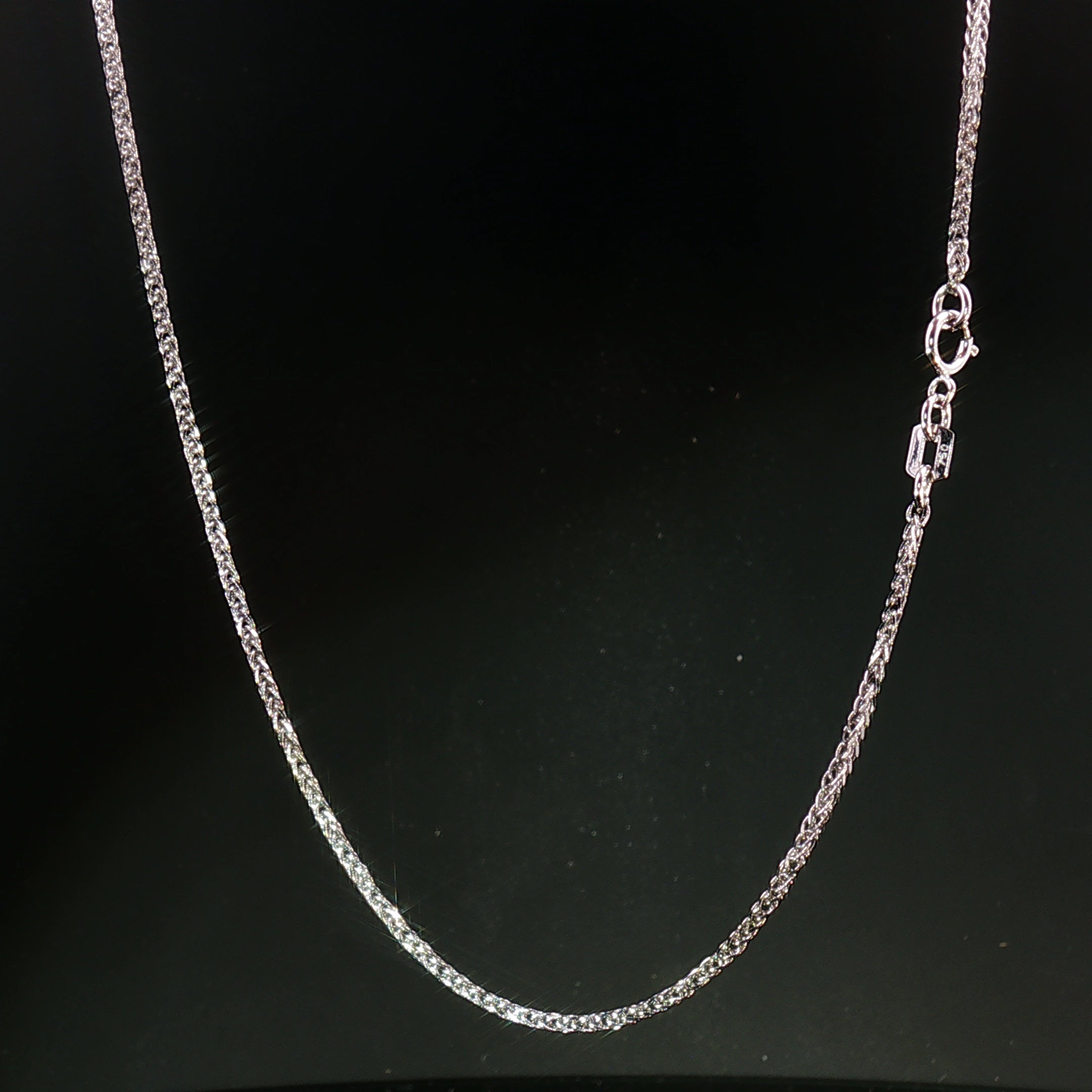 18k Classic White Gold Chain Necklace – 18 Inches