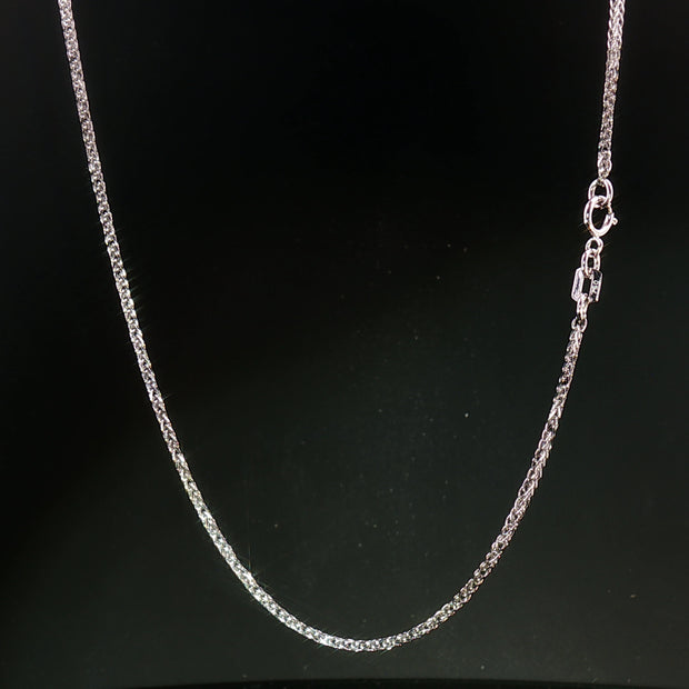18k Classic White Gold Chain Necklace – 18 Inches