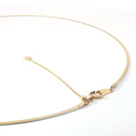 18k Two-Tone Gold Adjustable Omega Chain Necklace – Yellow & White Gold Back-to-Back Design