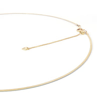 18k Two-Tone Gold Adjustable Omega Chain Necklace – Yellow & White Gold Back-to-Back Design