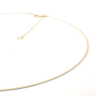 18k Two-Tone Gold Adjustable Omega Chain Necklace – Yellow & White Gold Back-to-Back Design
