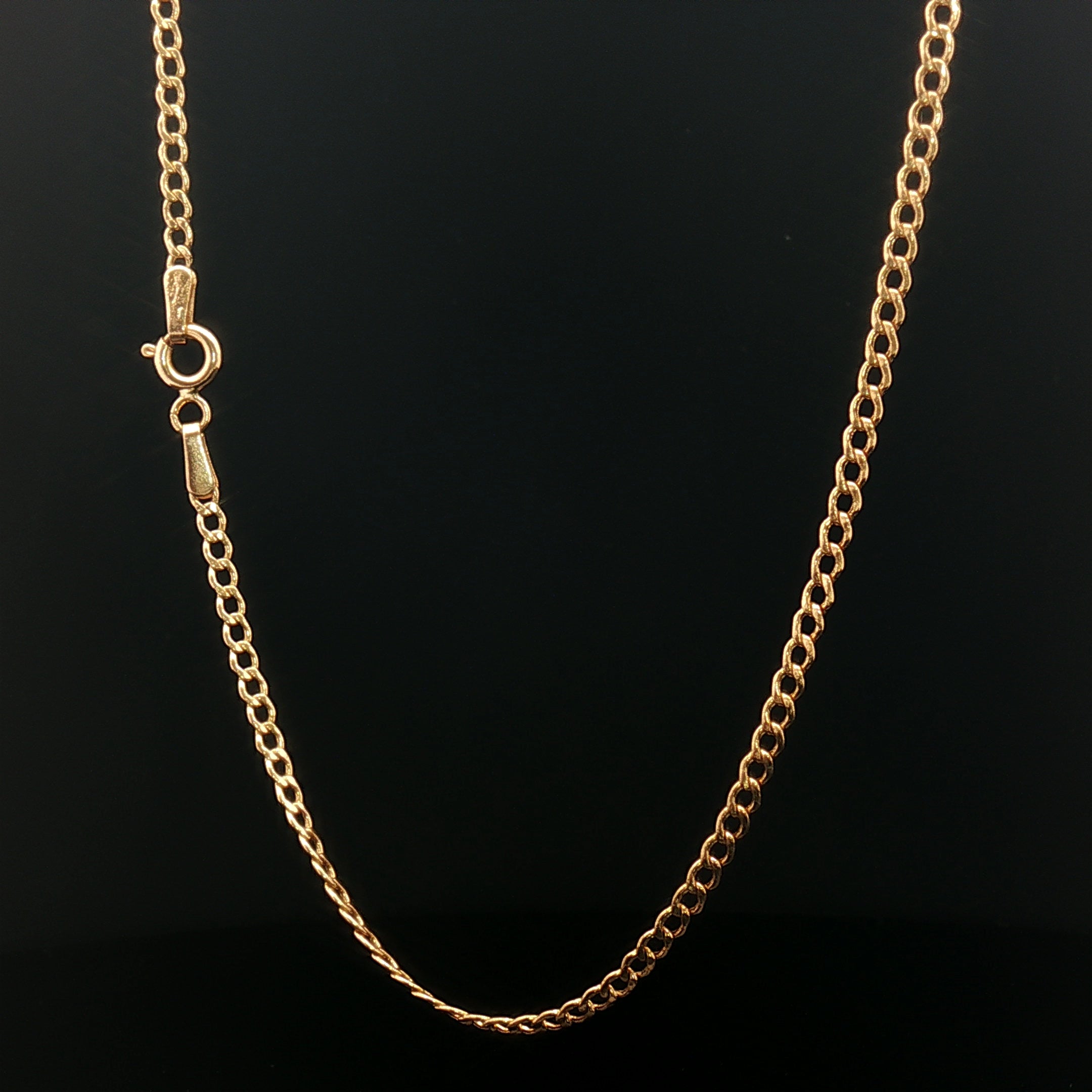 18k Yellow Gold Classic Chain Necklace – Timeless 20