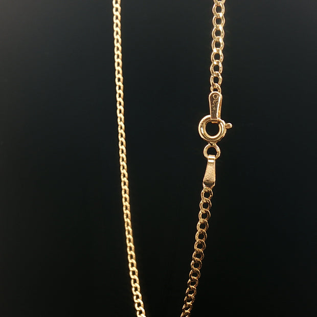 18k Yellow Gold Classic Chain Necklace – Timeless 20" High-Polish Gold Chain