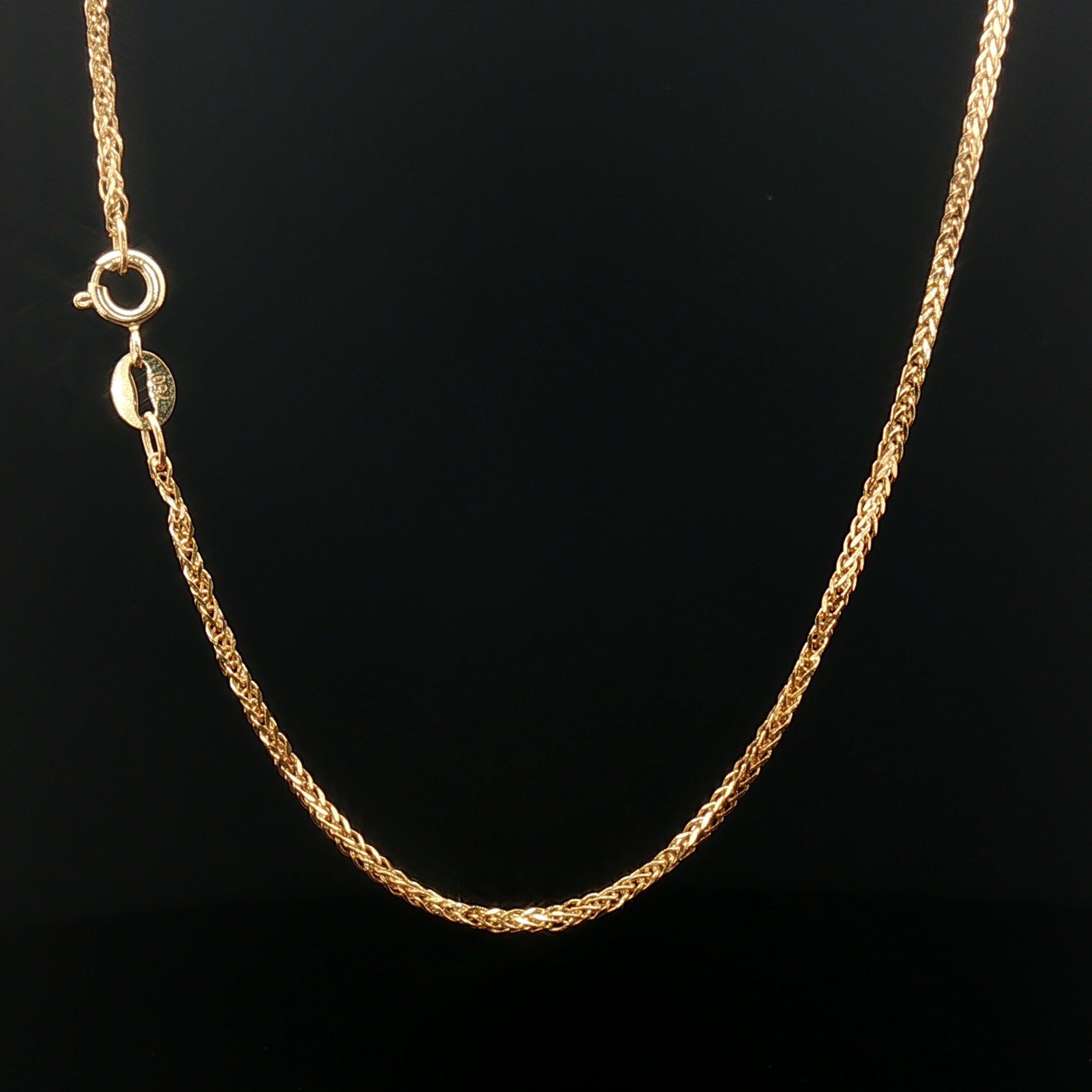 18k Yellow Gold Fox Tail Chain Necklace – Classic 18