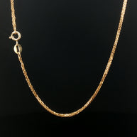 18k Yellow Gold Fox Tail Chain Necklace – Classic 18