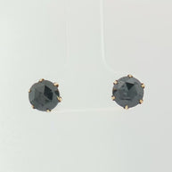 Pair of elegant black diamond studs in 18k gold